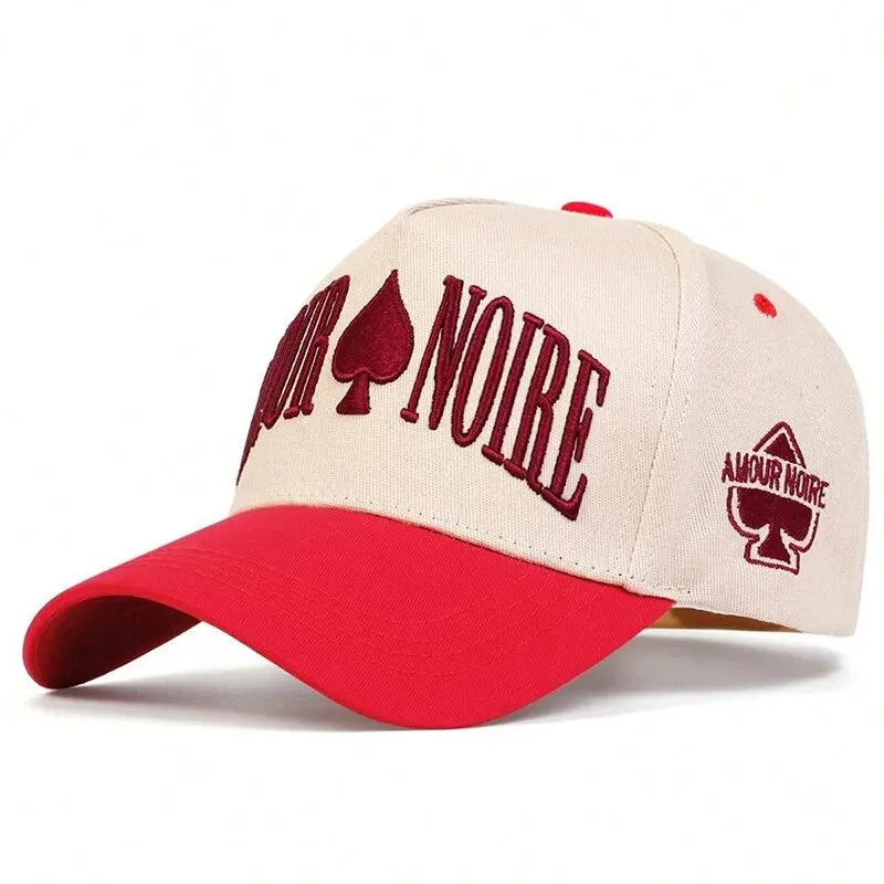 Amour Noire – Embroidered Fitted Cap