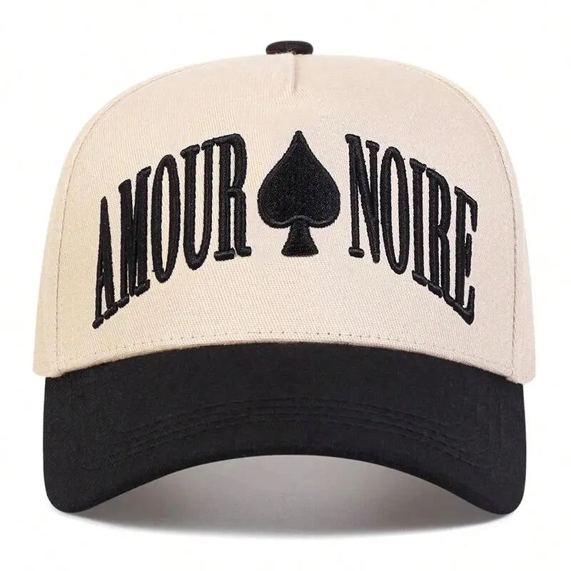 Amour Noire – Embroidered Fitted Cap