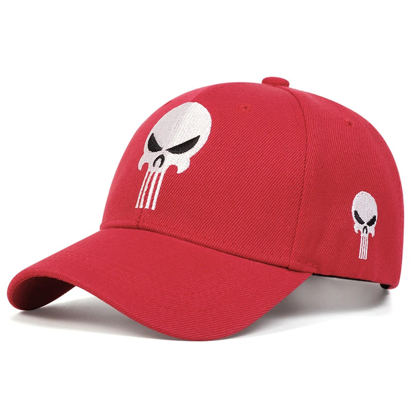 The Punisher-Embroidered Fitted Cap