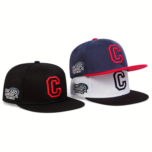 Chicago C – Embroidered Snapback Cap