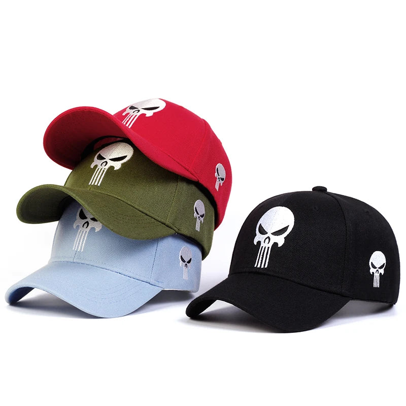 The Punisher-Embroidered Fitted Cap