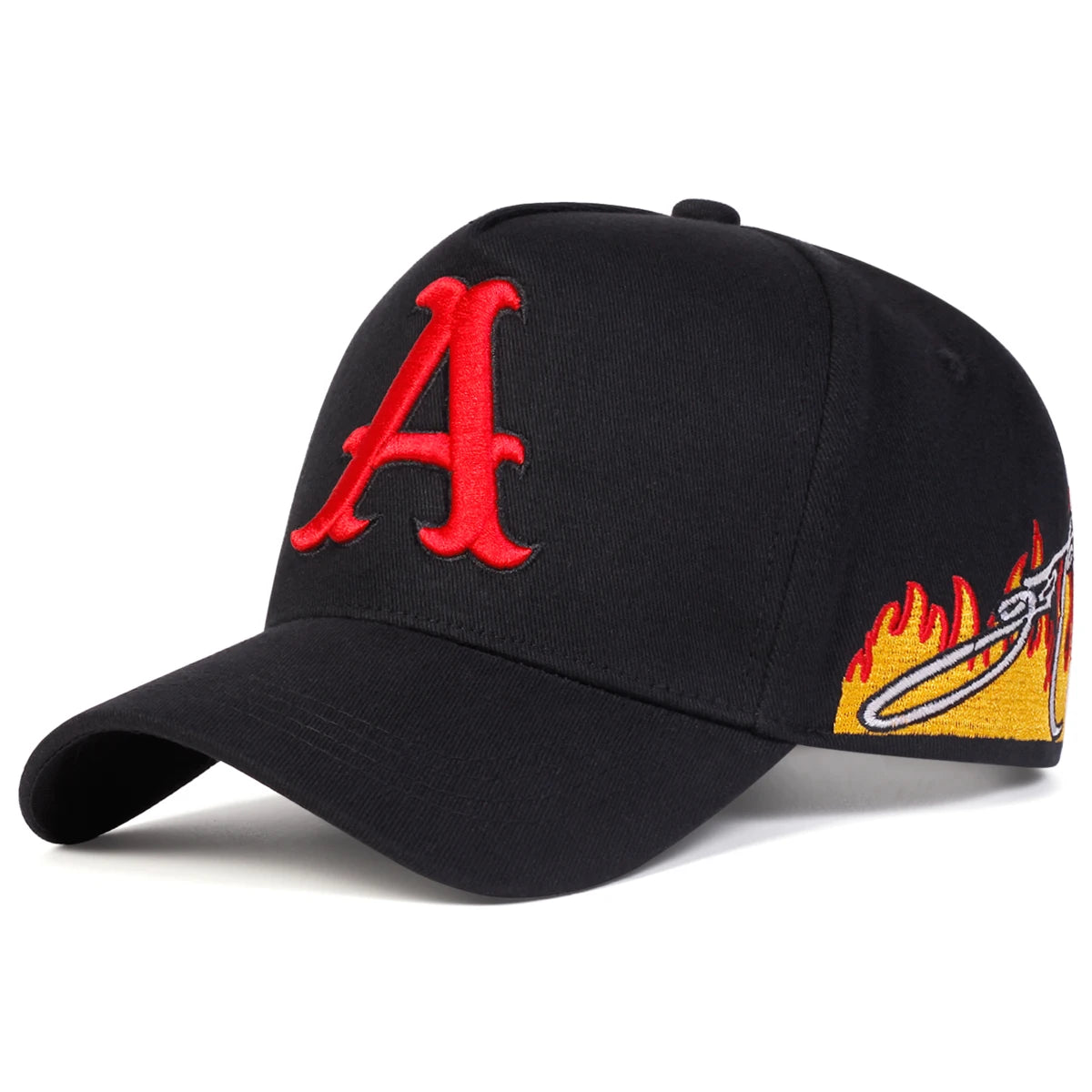 Embroidered Fitted Cap – Bold Letter ‘A’ Design