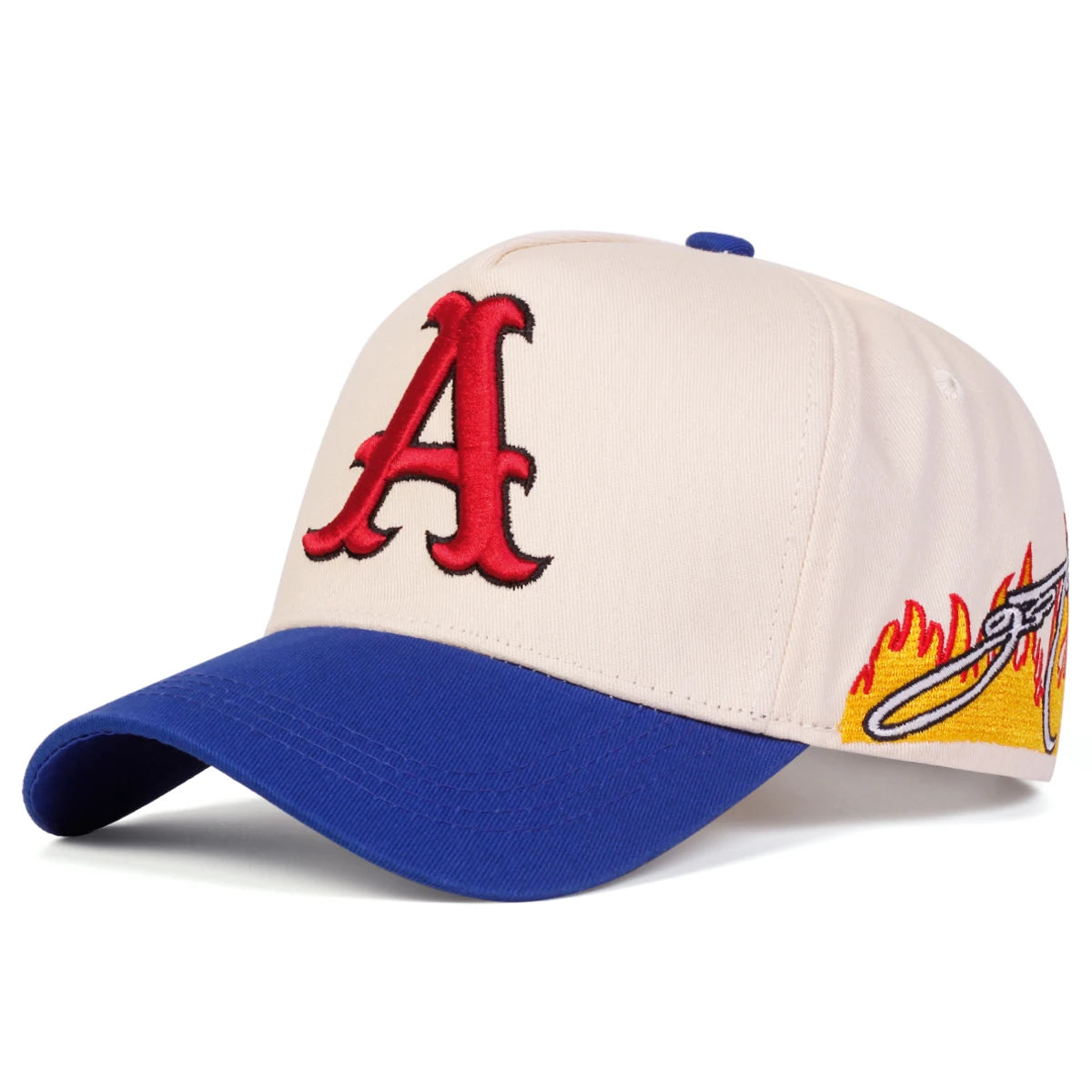 Embroidered Fitted Cap – Bold Letter ‘A’ Design