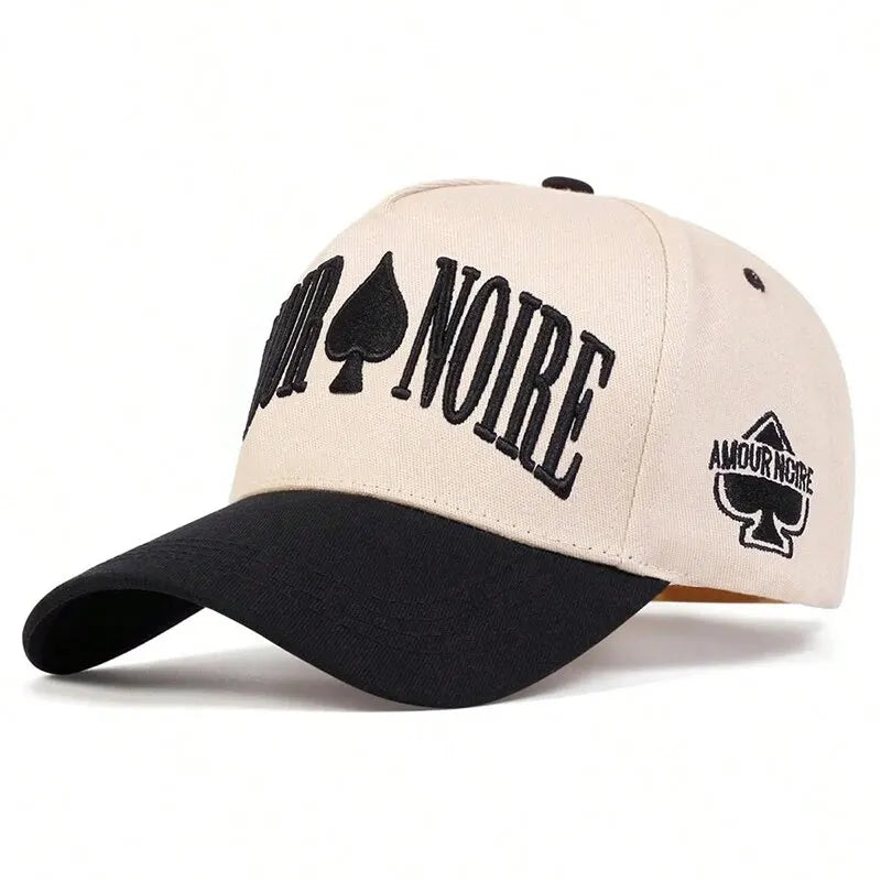 Amour Noire – Embroidered Fitted Cap