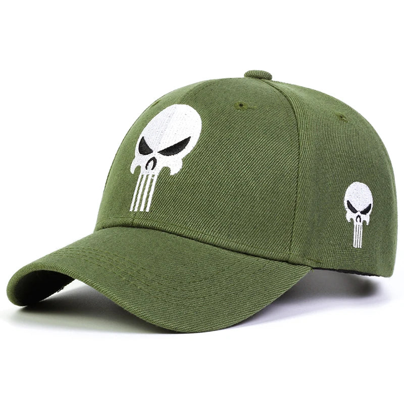 The Punisher-Embroidered Fitted Cap