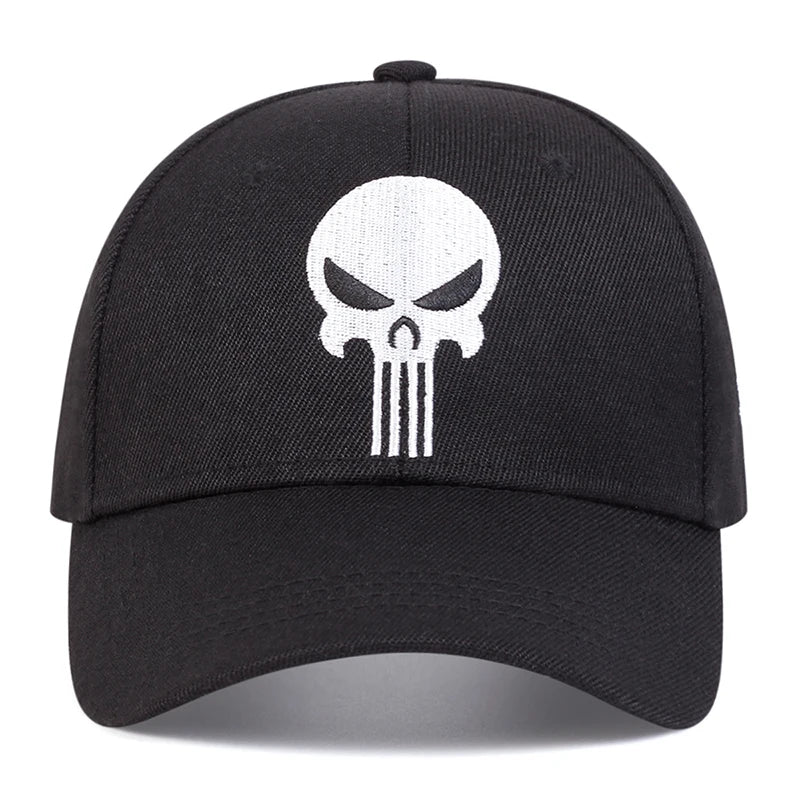 The Punisher-Embroidered Fitted Cap