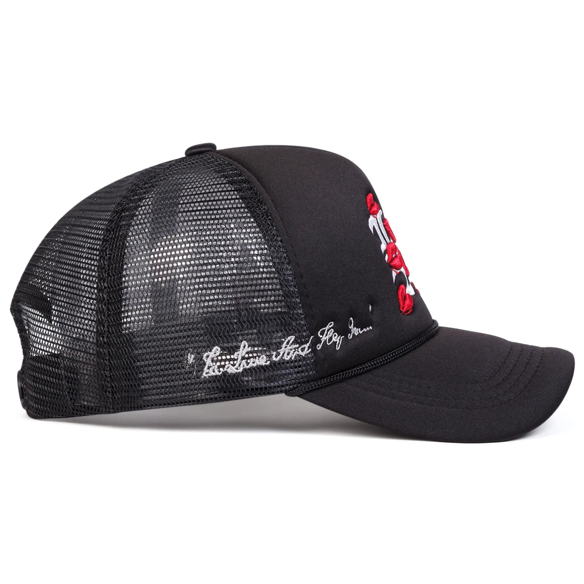 A Love Embroidered Fitted Cap – West Coast Vibes