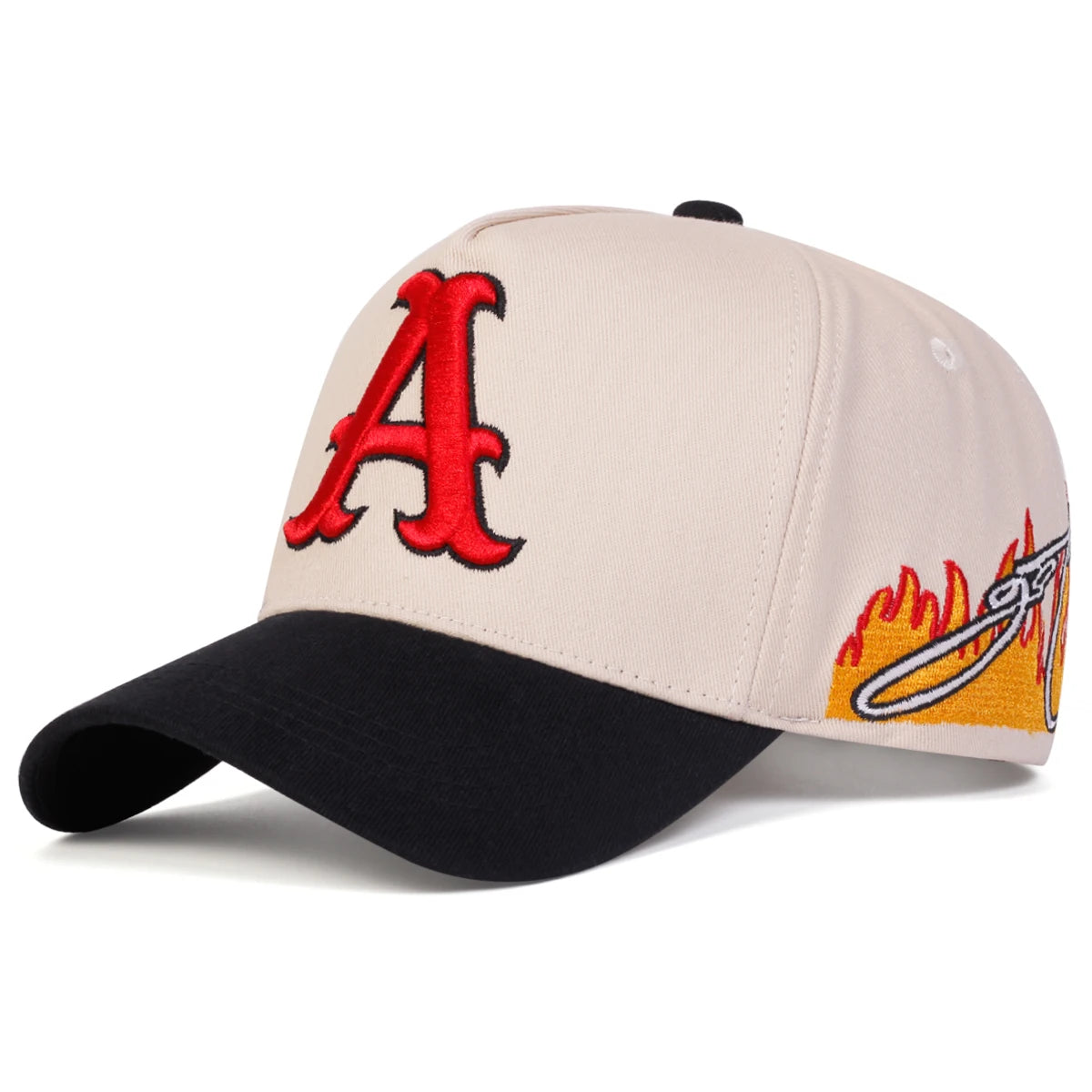 Embroidered Fitted Cap – Bold Letter ‘A’ Design