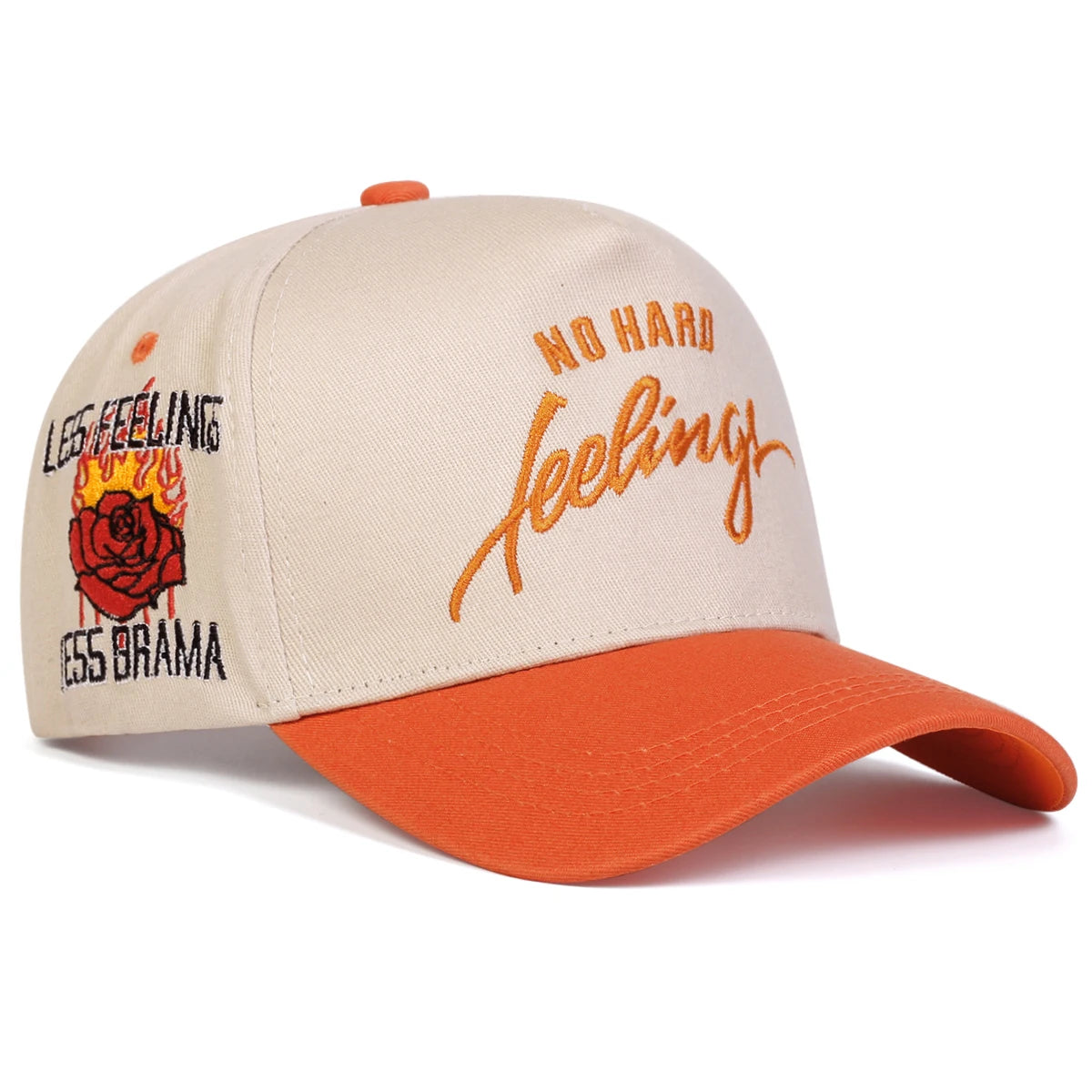 No Hard Feelings – Embroidered Fitted Cap