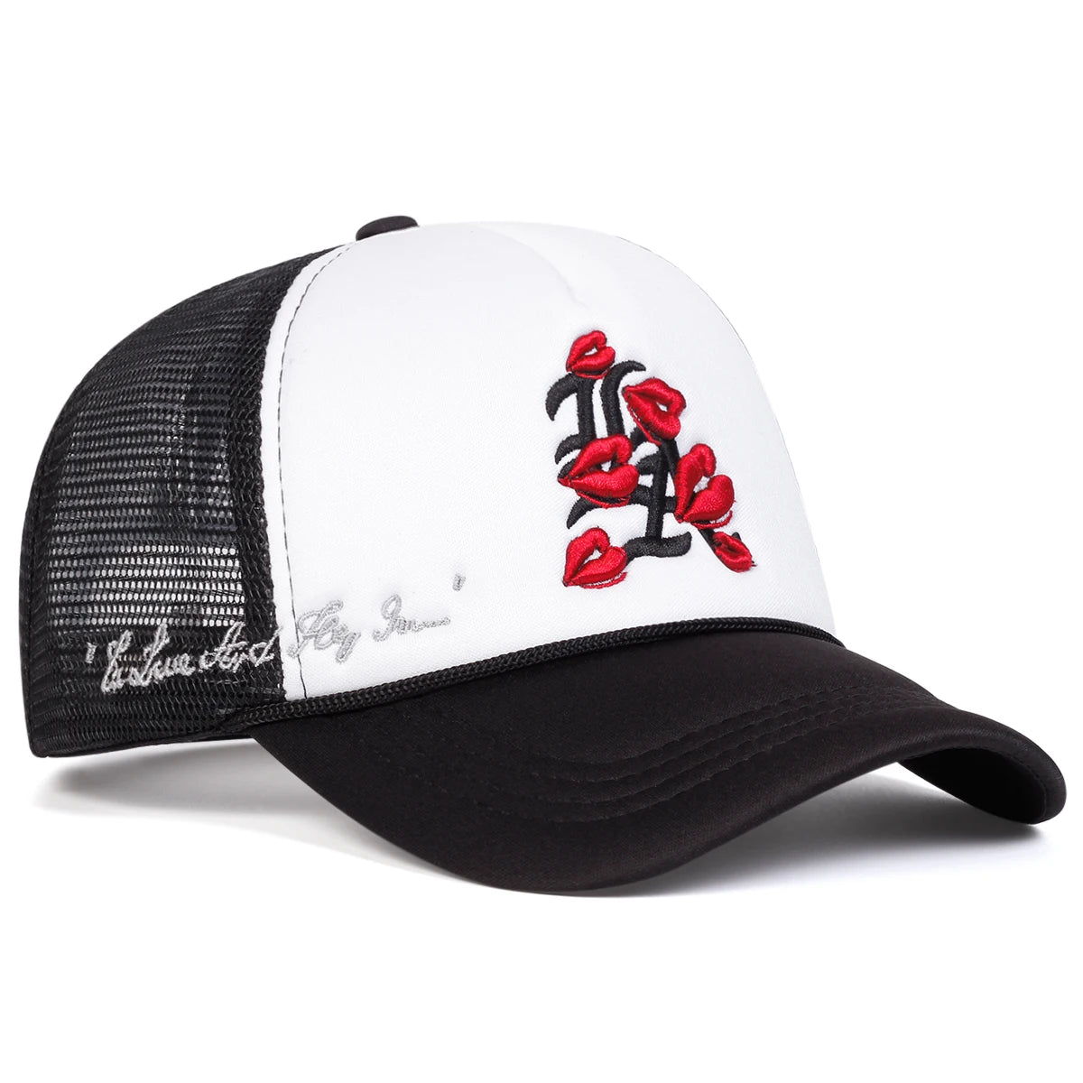 A Love Embroidered Fitted Cap – West Coast Vibes