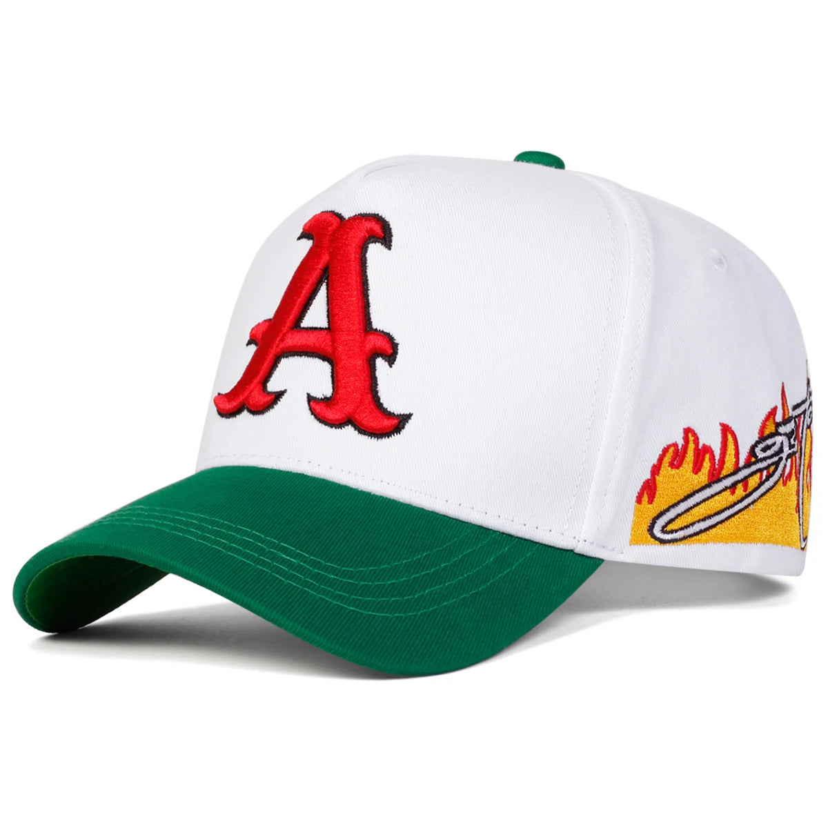 Embroidered Fitted Cap – Bold Letter ‘A’ Design