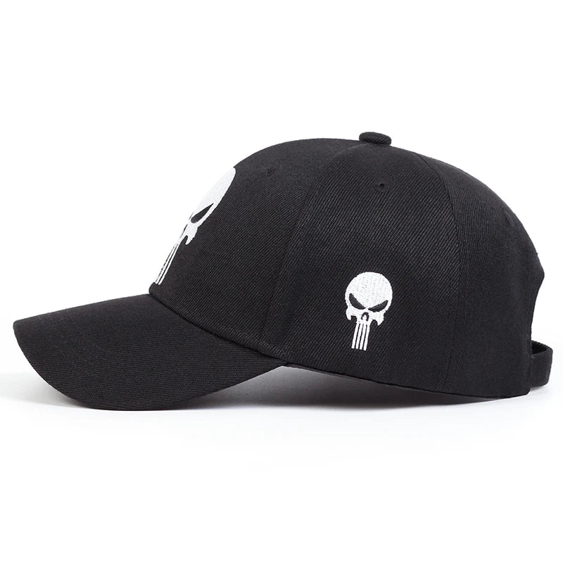 The Punisher-Embroidered Fitted Cap