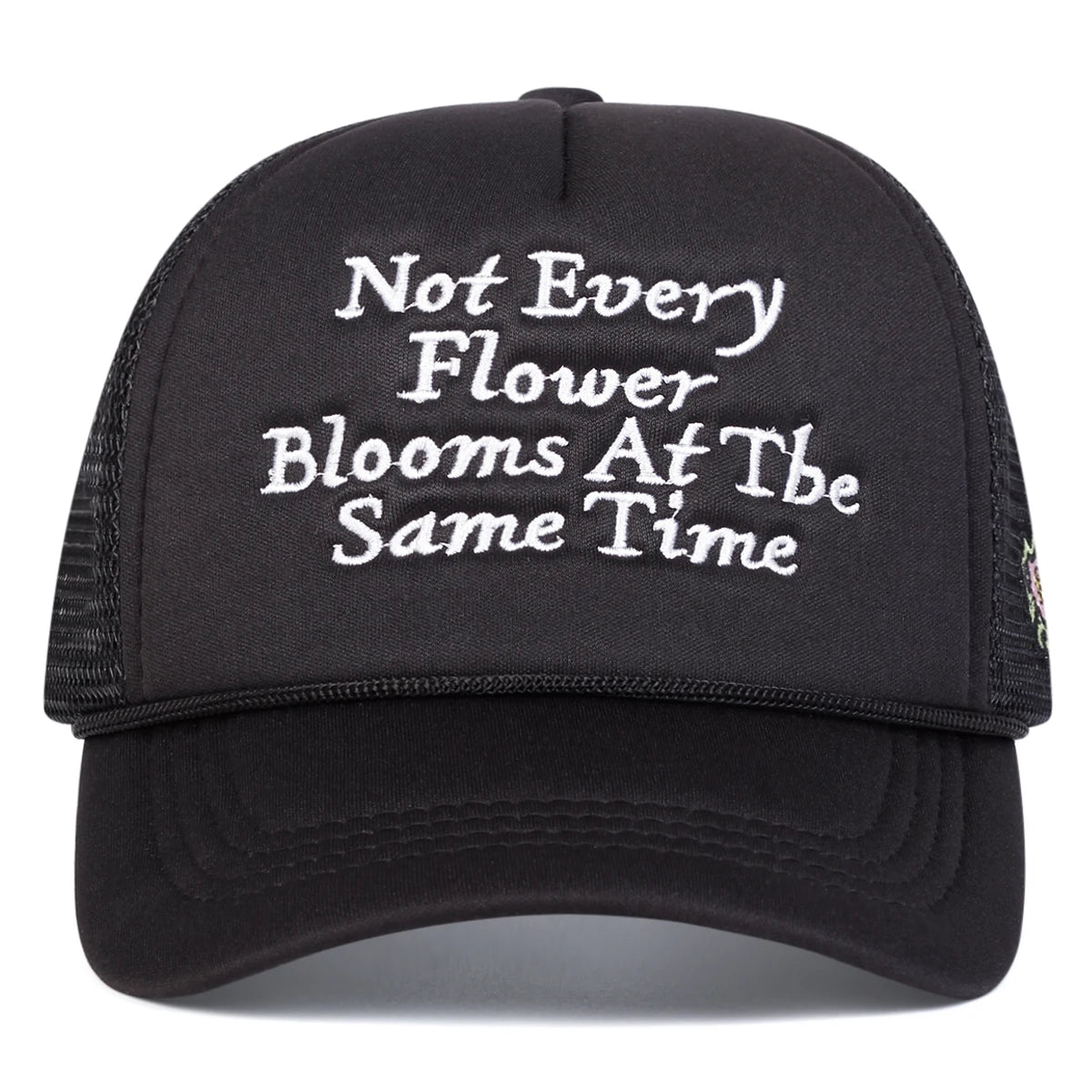 Blossoming Flowers – Embroidered Fitted Cap